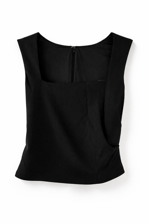 C&C - Hot 2 Touch Black Sqaure Neck Top