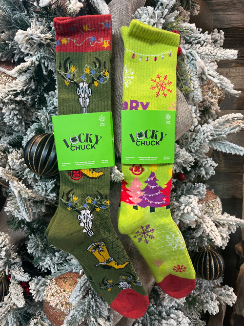 Lucky Chuck Socks- Holiday Edition