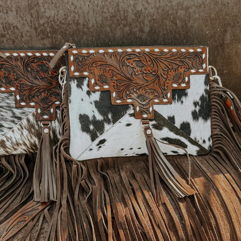 Perri's Leather Buckle Purse - Black