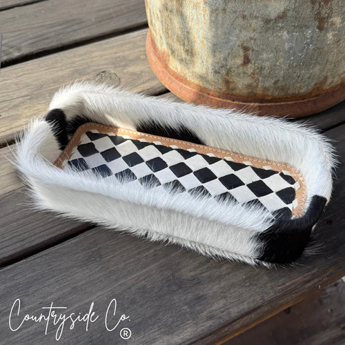 CSC - Cowhide Checkered Tray