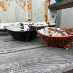 CSC - LARGE Cowhide Embossed Bowls