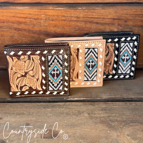 CSC - Beaded Cross Mens Wallet