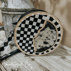 CSC Emery Checkered & Cowhide Canteen Purse