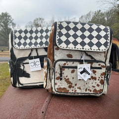 CSC - Checkered Cowhide Conceal Carry Backpack