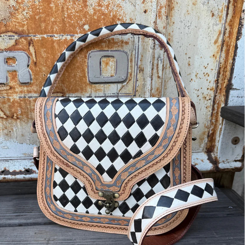 Perri's Leather Buckle Purse - Brown