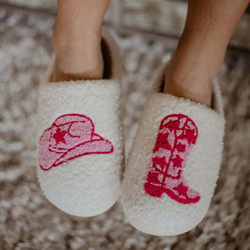 Western Fuzzy Slippers