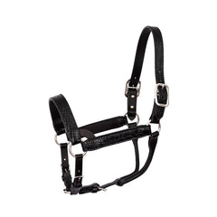 WESTERN CROCODILE EMBOSSED SHOW HALTER HORSE BROWN WSP