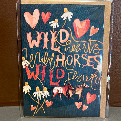 Wild Horse Heart Card- Blank