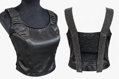 C&C - Thinking About Me Black Satin Tank