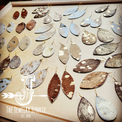 **Leather Earring Starter Pack-Metallic Hair On Hide-50 Pairs 214o