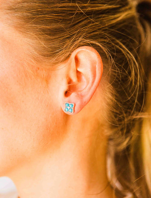 KH Turquoise Cluster Earrings