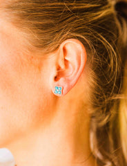 KH Turquoise Cluster Earrings