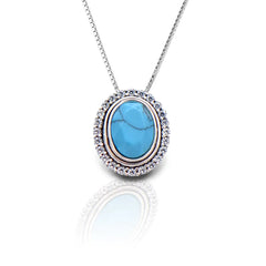 KH Oval Turquoise Pendant Necklace