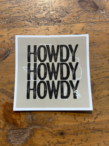 Howdy Cowgirl Gathering Sticker