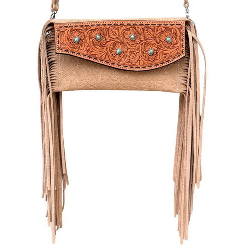 Fringe Clutch Alamo Saddlery - Cream