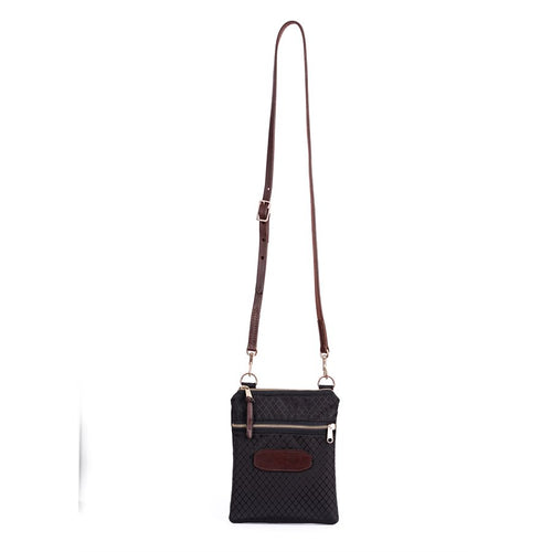 Crossbody Black w Leather Accents WSP