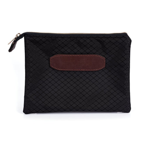 Wristlet Black w Leather Accents WSP