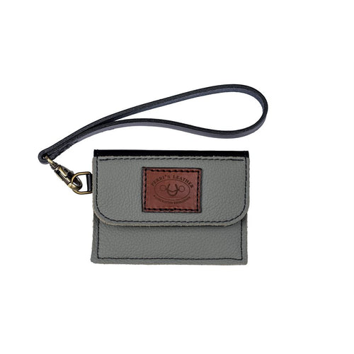 Leather CC Holder Blk/Grey WSP