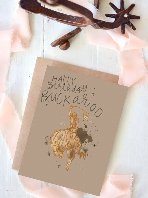 "Happy Birthday Buckaroo" Card