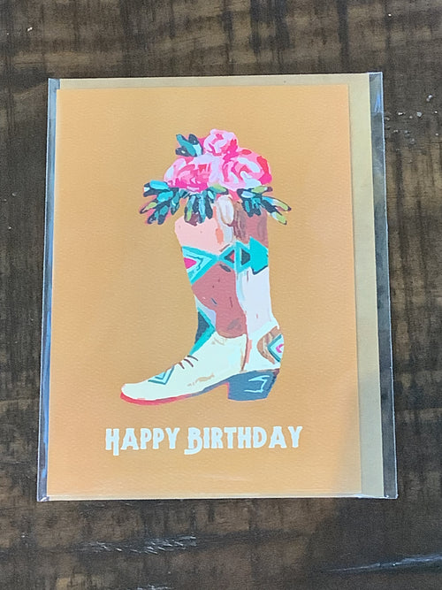 Happy Birthday Cowgirl Card Blank