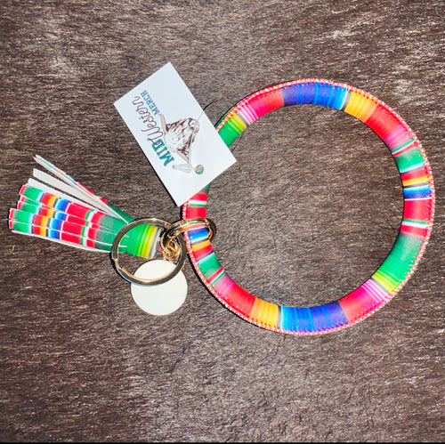 Serape Bangel Keyring with Tassel