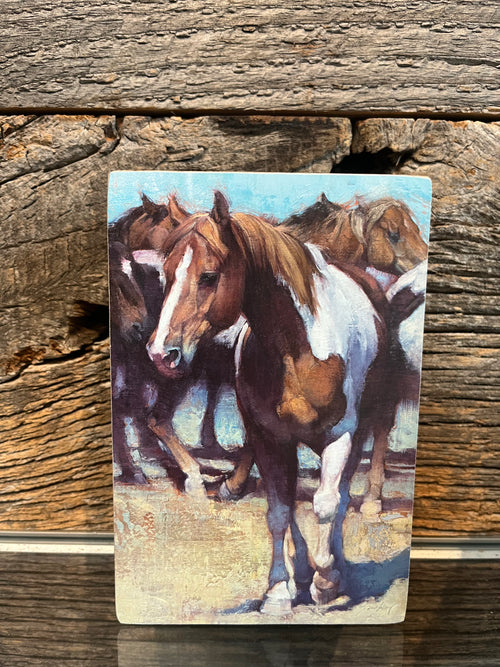Paint Horse Block Sign