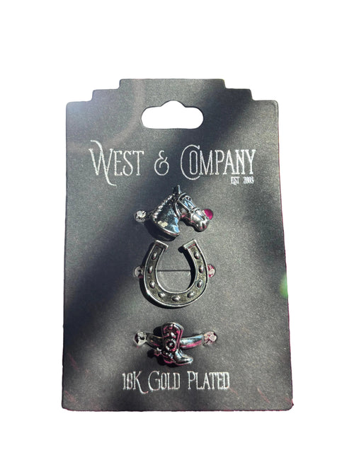 W&C 18K White Gold Plated Ring Set