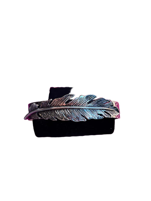 W&C 18K White Gold Plated Feather Cuff
