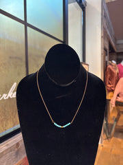 W&C 18K Gold Plated Turquoise Queen Necklace