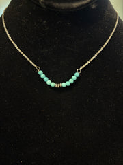 W&C 18K White Gold Plated Turquoise Queen Necklace