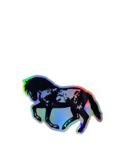 Holographic Paint Horse Sticker