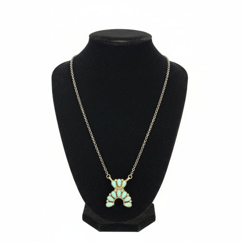 Genuine Turquoise - Tulip Necklace