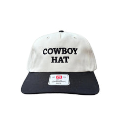 Cowboy Hat Cap - Cream / Black