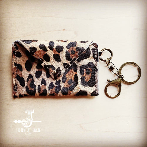 JJ Sierra Credit Card Wallet-Hair on Hide Leopard (600s)