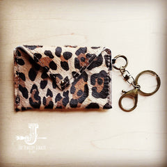 JJ Sierra Credit Card Wallet-Hair on Hide Leopard (600s)