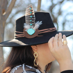 Matte Gold Hoop Earrings with Oval Hoop Dangle 203u