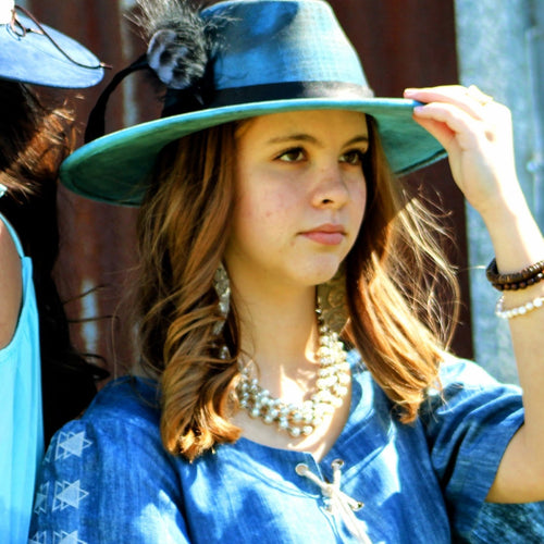 Leather Oval Earrings- Gilded Cowboy 207h