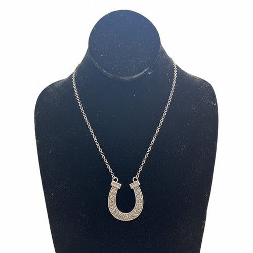 W&C 18K White Gold Plated Mustang Necklace