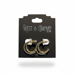 W&C 18K Plated Half Hoops