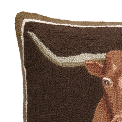 Longhorn Hook Pillow - Mary Lake Thompson