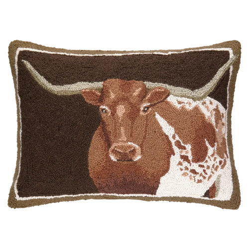 Longhorn Hook Pillow - Mary Lake Thompson