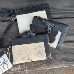 Midnight Range Cowhide Wristlet