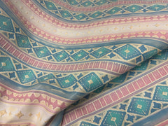 **Narrow Oval Leather Earrings in Pastel Navajo 224u