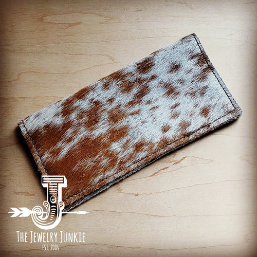 JJ Hair-on-Hide Leather Wallet-Spotted Brindle 301h