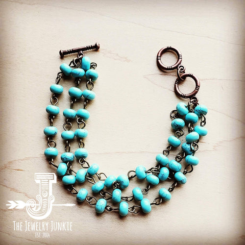 Triple Strand Turquoise Bracelet