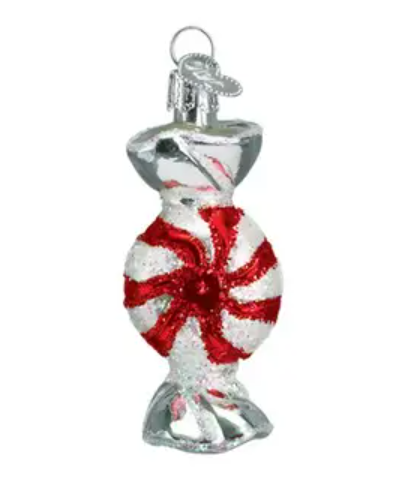 Peppermint - Glass Ornament