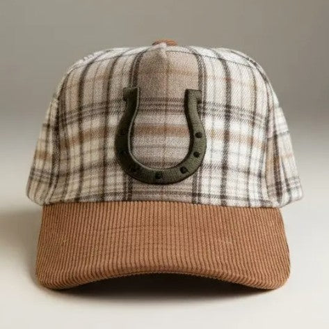 Plaid Horseshoe Cap