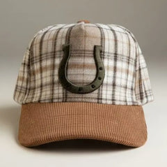 Plaid Horseshoe Cap