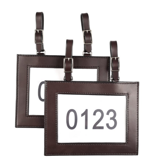 PERRI'S RANCH NUMBER HOLDER BROWN LEATHER