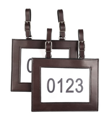 PERRI'S RANCH NUMBER HOLDER BROWN LEATHER